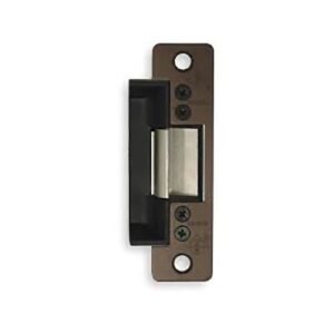 Adams Rite 7100-540-313-00 7100 Electric Strike, Flat Faceplate, 24VAC, Standard, Fail Secure with 1-1/16" Lip Dark Bronze Anodized