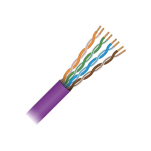 Paige 710636PR CAT6 23/4 Solid Unshielded Plenum Cable, Pull Box, Purple 1K