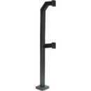 Pedestal Pro 72-DSP-3-12-12 72" Dual Headed, Gooseneck Pedestal, black powder coated