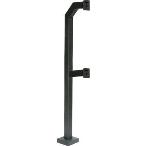 Pedestal Pro 72-DSP-3-12-12 72" Dual Headed, Gooseneck Pedestal, black powder coated