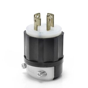 Leviton 7411-GC Connectors, EB Plug Lock Ground, 3P4W, 20A 250V