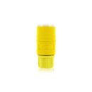 Leviton 74W07-C Weatherproof Locking Connector, Non-NEMA, 15A 125V, Yellow