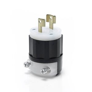 Leviton 7545-C Connectors, EB Plug Lock Non-Grounded 2-Pole 2-Wire, 15A 125V