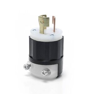 Leviton 7567-C Connectors, EB Plug Lock 3PO 3WI Non-NEMA, 15A 125V