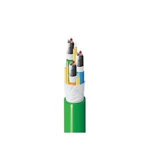 Belden 7824P 0051000 3-Channel SMPTE Stadium Cable, Single Mode Fiber, 6/18 AWG, 6/24 AWG, Plenum, 1000' (304.8m) Green, Dark