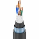 Belden 7937A 0101000 DataTuff CAT5e Industrial Ethernet Cable, 24/4 Bonded Solid BC, PO Ins, OS, PO Jkt, PO Jkt, OSP BURIAL, 1000' (304.8m) Reel, Black