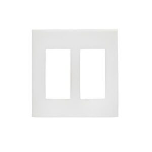 Leviton 80309-WBK Screwless 2-Gang Wall Plate, Bulk Pack of 50