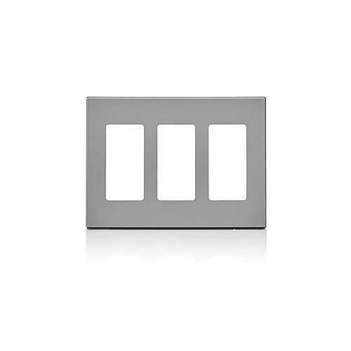 Leviton 80311-GY Screwless Decorator Wall Plate, Standard Size, Gray
