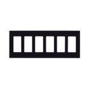 Leviton 80326-SE 6-Gang Decora Plus Screwless Wallplate, Polycarbonate, Black