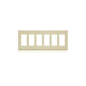 Leviton 80326-SI Ivory SCRLWP DEC New Design 6G Standard Size Wallplate