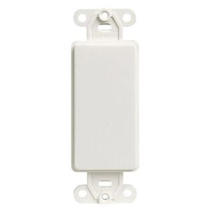 Leviton 80414-2W Decora Blank Insert for Wall Plates, Screws Includes, White