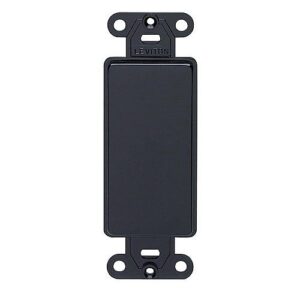 Leviton 80414-00E Decora Blank Insert, Black