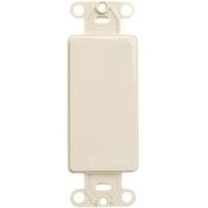 Leviton 80414-T Decora Blank Insert, Light Almond