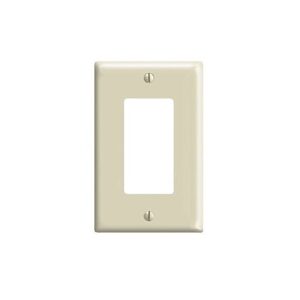 Leviton 80601-00I Decora 1-Gang GFCI Device Wallplate, Ivory
