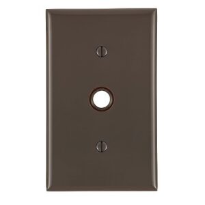 Leviton 80718 Wall Plate, 1-Gang Telephone Thermoplastic, Brown