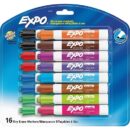 Expo 81045 Low Odor Dry Erase Markers, Chisel Tip, Assorted Colors, 16-Pack