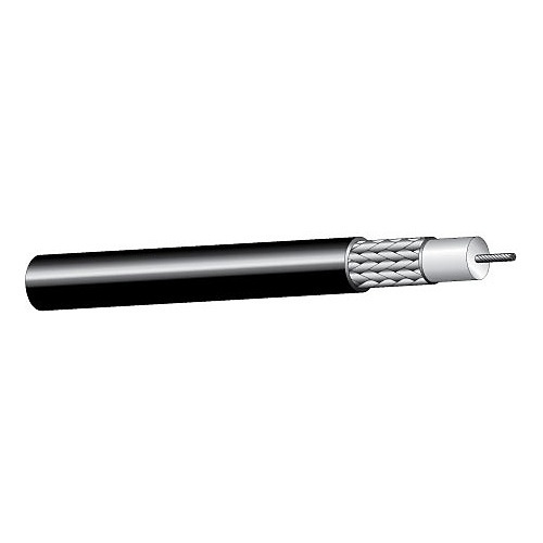West Penn 812BK1000 RG58/U Stranded Non-Plenum Black Coaxial Cable, 1000'