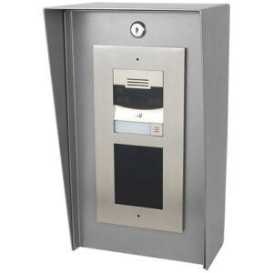 Pedestal Pro 814HOU-PRO-001-304 8" 14" Portrait Stainless Housing, brushed #4 finish, 14 gauge #304 stainless steel, 3" deep back box, 3.5" overhang