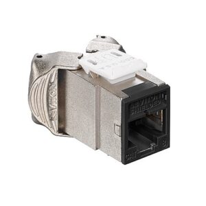 Leviton 81SJK-RE8 Atlas-X1 CAT8 Shielded QuickPort Jack, Black