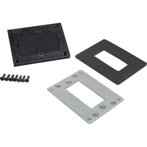 Wiremold 828PRGFI-BLK Omnibox Rectangular Black Plastic GFI Cover Plate