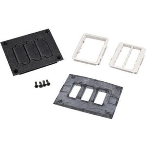 Wiremold 829PFLRT-BLK Communications Cover Plate, Black