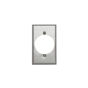 Leviton 83028 Wall Plate, 1-Gang Snagless Aluminum Power Receptacle, 2.147-Inch Width, Weatherproof