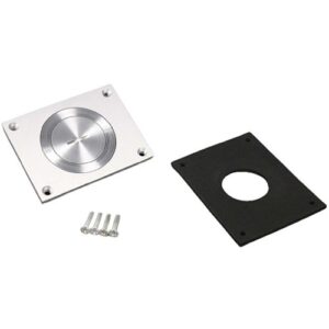 Wiremold 830CKTCAL Communications Cover Plate, Brushed Aluminum Power Plate with 2" and 1/4" Trade Size Plugs