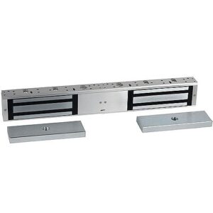 RCI 8320 MultiMag Electromagnetic Lock With 2-Door Status Sensor, 12/24VDC, Brushed Anodized Aluminum