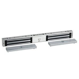 RCI 8372 Surface Double MiniMag Electromagnetic Lock, Outswing Doors, 12/24VDC, Brushed Anodized Aluminum