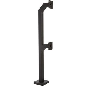 Pedestal Pro 84-DSP-4-12-12 84" Dual Headed, Gooseneck Pedestal, black powder coated