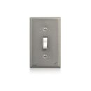 Leviton 84001-A40 Stainless Steel Antimicrobial Wall Plate, Single-Gang Toggle