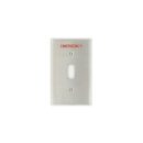 Leviton 84001-E40 SS WP 1G TGL Engraved Emergency Faceplate, Stainless Steel