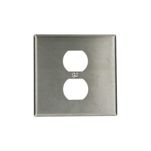 Leviton 84039-40 2-Gang Wallplate, Non-Magnetic Stainless Steel
