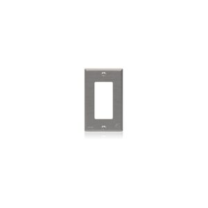 Leviton 84401-A40 Ceiling Mount|Wall Mount Plate, SS DEC Antimicrobial 1-G, Standard Size
