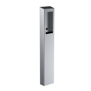 Pedestal Pro 84TOW-PAXT-01-304 Access Control Mounting Post, 47" Stainless Steel Bollard with Paxton Flush Mount Entry Panels