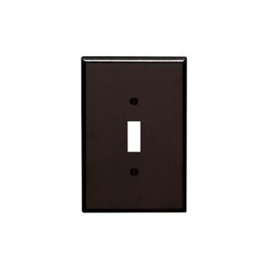 Leviton 85101 Oversized Single Toggle Switch Wall Plate, Brown