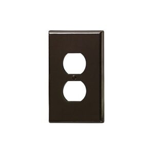 Leviton 85103 Oversized Brown Wall Plate for Single Gang Duplex Configuration