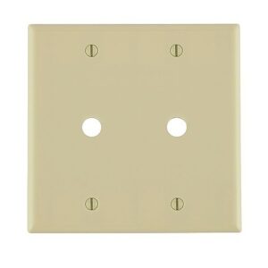 Leviton 86062 Wall Plate, 2 Gang, 2 Telephone/Cable, 406 Hole Configuration, Ivory