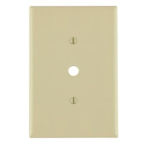Leviton 86113 Ivory Wallplate 1-Gang Telephone/Cable, 0.406" Hole