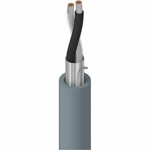 Belden 8761 060U500 Electronic Cable, 2/22 AWG Str TC, PE Ins, OS, PVC Jkt, CM, 500' (152.4m) UnReel, Chrome