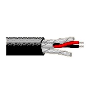 Belden 8777SB 0101000 22/3 Shielded Audio and Instrumentation Cable, Shipboard 1000' Reel, Black