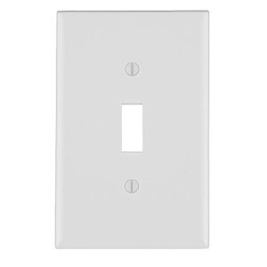 Leviton 88001 Wall Plate, 1-Gang Toggle, Standard Size, White