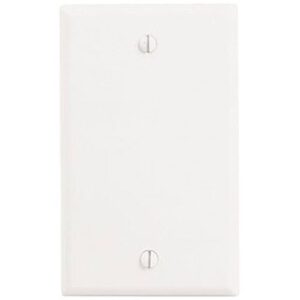Leviton 88014 1-Gang No Device Blank Wall Plate, Standard Size, Thermoset, Box Mount, White