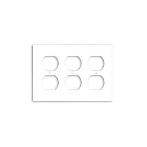 Leviton 88030 Wall Plate, Standard Size, 3-Gang, 3-Duplex, White