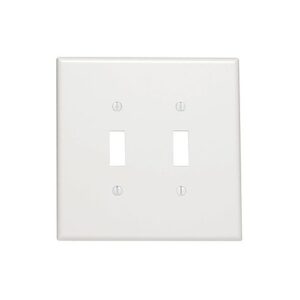 Leviton 88109 Oversized 2-Gang Toggle Switch Wall Plate, White