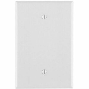 Leviton 88114 1-Gang Blank Wall Plate, Oversized, Thermoplastic, White