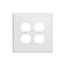 Leviton 88116 Wall Plate, Oversized White, Accommodates Two Duplex Outlets, Two-Gang Setup