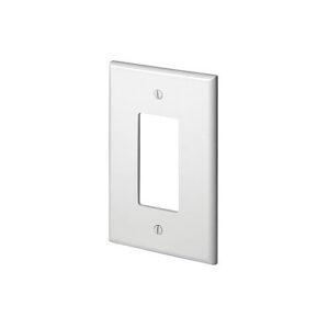 Leviton 88601 1-Gang Decora/GFCI Device Wall Plate, Oversized, Thermoset, White