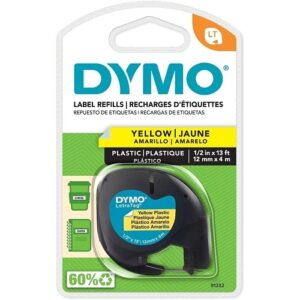 DYMO 91332 Label Maker, LT BLK/YLW PLA Tape, NA/LA/ANZ