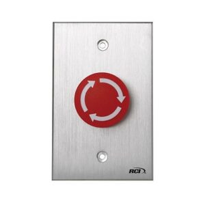RCI 919 Rotary Release Push Button, Brushed Anodized Aluminum